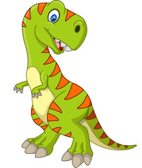 Cartoon happy dinosaur