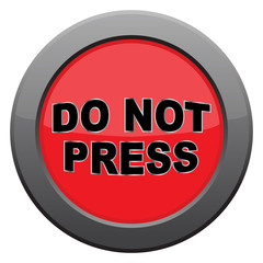 Do Not Press Dark Metal Icon