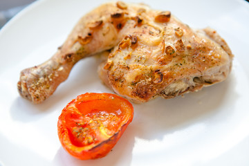 Chicken on a platter