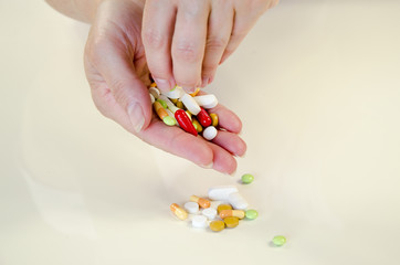 hand with pills