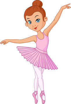 Illustration girl ballet dancer 