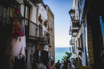 Fototapeta na wymiar streets and architecture along the Mediterranean coastal town in