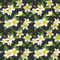 Tropical Flowers Background - Vintage Seamless Pattern