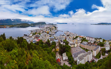Panorama of Alesund Norway