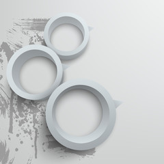 Vector illustration of 3d rings.