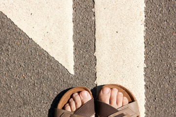 die Entscheidung für den richtigen Weg zu gehen 