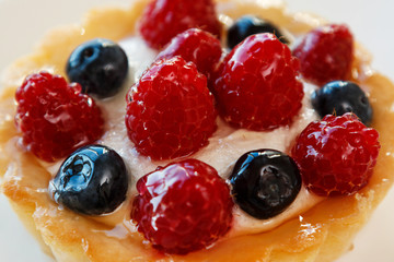 Sweet cakes with berries
