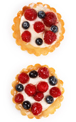 Sweet cakes with berries