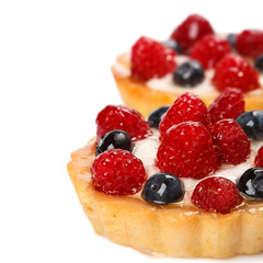 Sweet cakes with berries