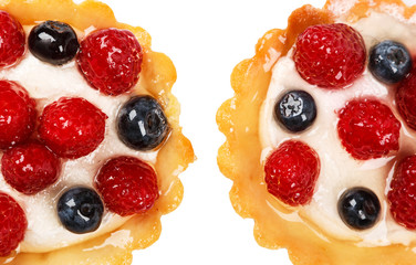Sweet cakes with berries