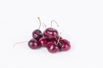 Delicious Red cherry / cherries (white studio background)