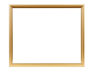 Golden decorative empty picture frame