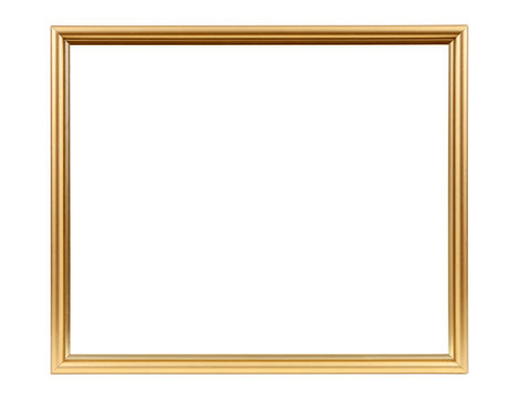 Golden decorative empty picture frame