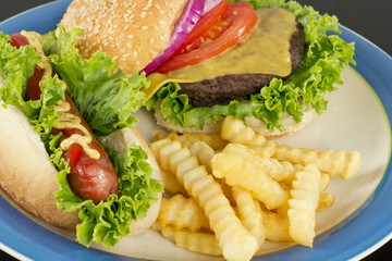 Cheeseburger Hotdog Fries