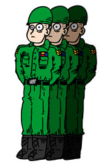 Cartoon soldiers