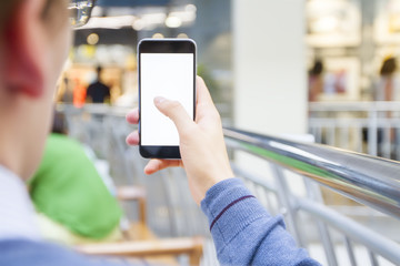 man with empty cell phone