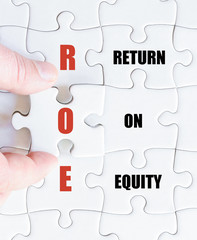 Last puzzle piece with Business Acronym ROE