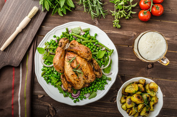 Grilled organic bio chicken