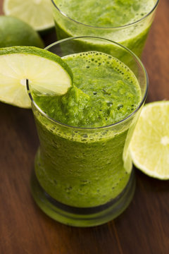 Healthy green drink, vegetable juice