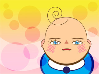 目を覚ました赤ちゃん