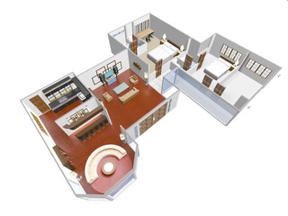 Home Interior 3D render