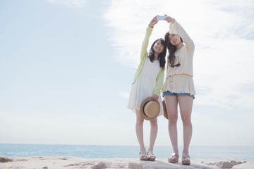 記念撮影をする女の子たち