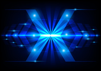 Obraz premium abstract arrow technology on blue light concept