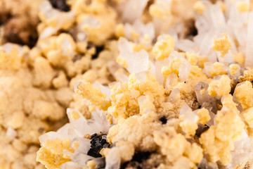 Cluster of zinc-pyrite, sphalerite macro