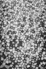 Fototapeta premium brown, white, gray tiles mosaic background.
