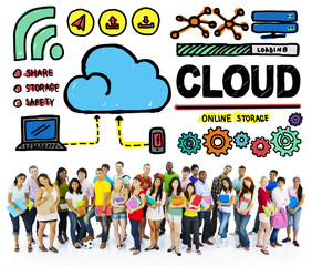 Cloud Computing Network Storage Online Concept