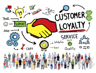 Customer Loyalty Service Support Care Trust Casual Concept