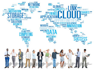 Link Cloud Computing Technology Data Information Concept