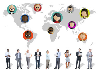 Global Community World People Social Networking Concept