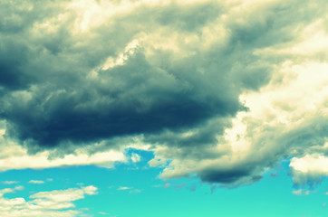 The clouds in the sky