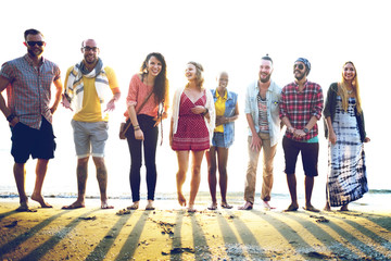 Fototapeta premium Beach Summer Dinner Party Celebration Concept
