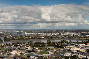 Bird-eye view to Auckland city