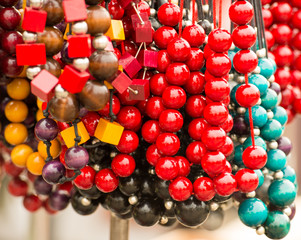 Collection of beads on the fair.