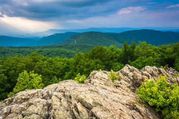 View of the Blue Ridge Mountains from Loft Mountain in Shenandoa