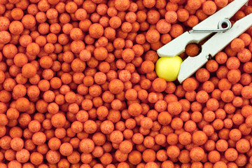 background of red foam ball