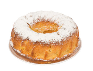 Orange cake isolated.