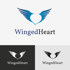 Flying wings Logo template. 