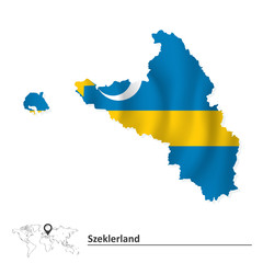 Map of Szeklerland with flag