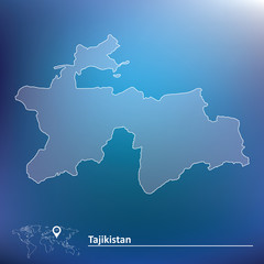Map of Tajikistan