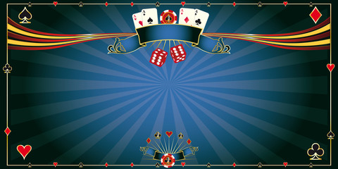 Greeting card blue Casino