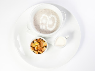 Vegetarian mushroom cream soup