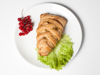 The patty on the plate