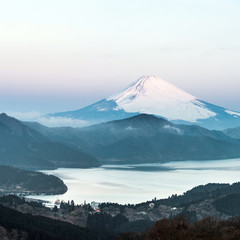Fuji Mountain Lake Hakone Sunrise