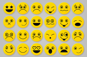 Yellow smiley icon sets