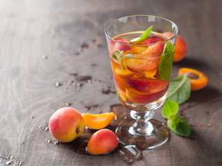 Summer drink with apricot