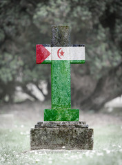 Gravestone in the cemetery - Western Sahara